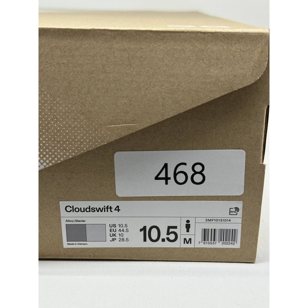 On Cloudswift 4 Mens Running Shoes Alloy Glacier 3MF10131014 Size 10.5 NEW - Picture 6 of 7